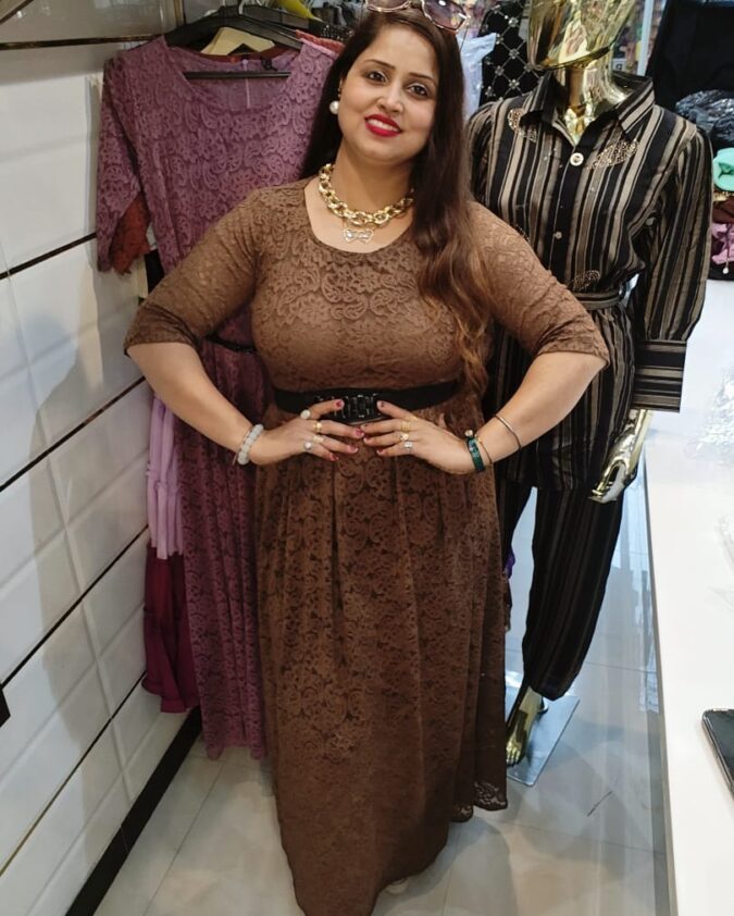 Western net dress With belt - Image 2