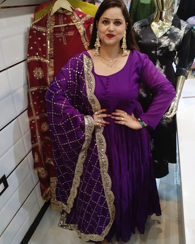 Anarkali With Heavy Embroidery Dupatta
