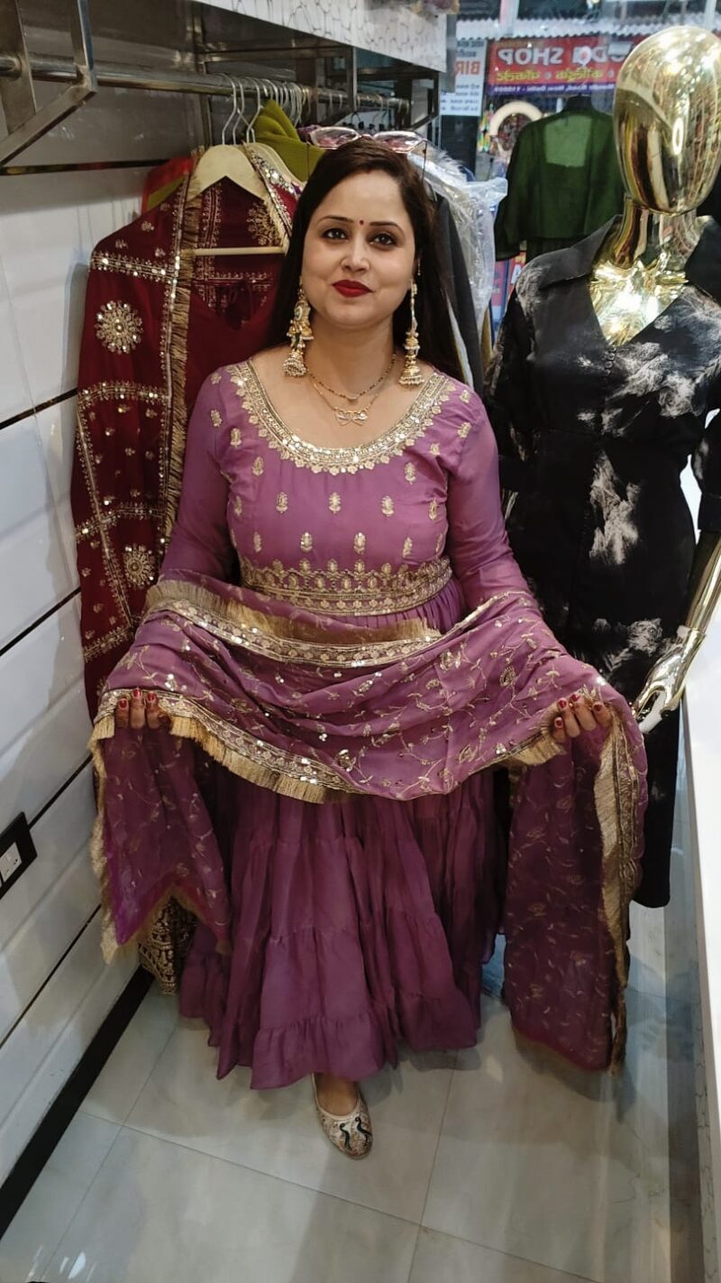 Anarkali With Heavy Embroidery Dupatta - Image 2