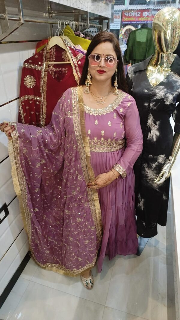 Anarkali With Heavy Embroidery Dupatta
