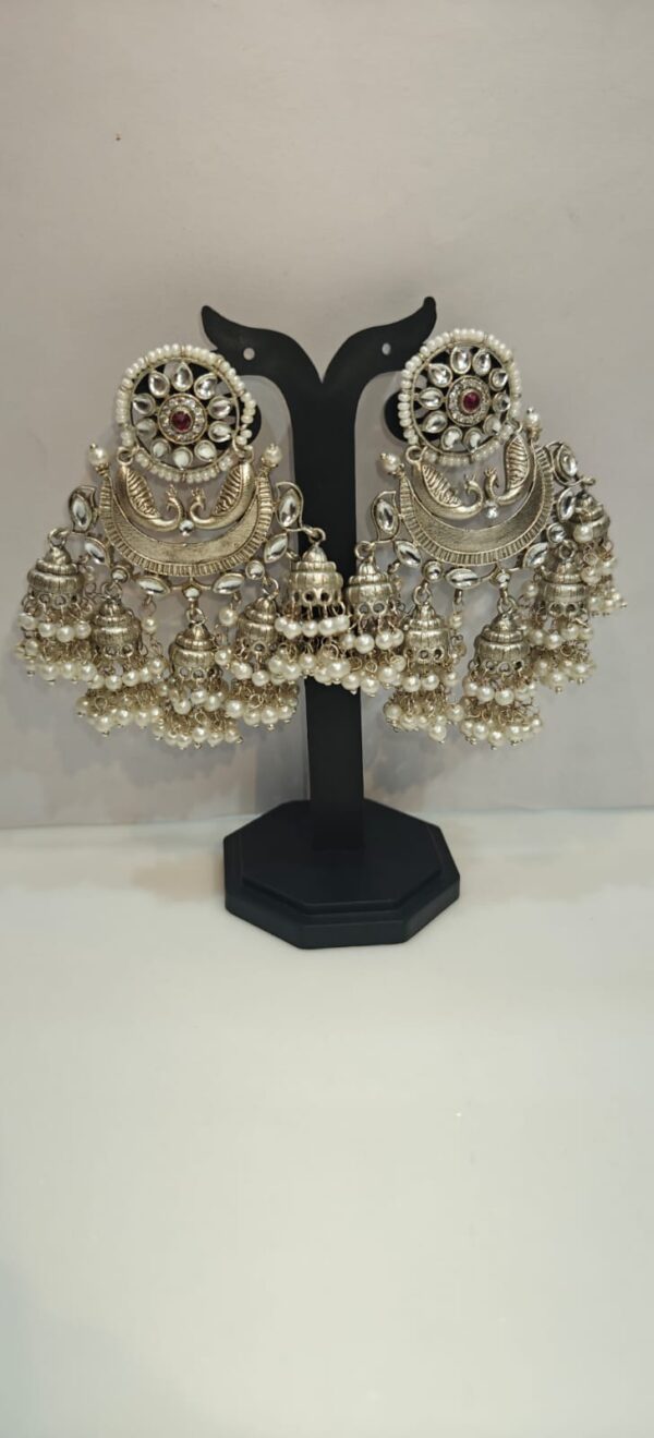 Silver Look jhumka