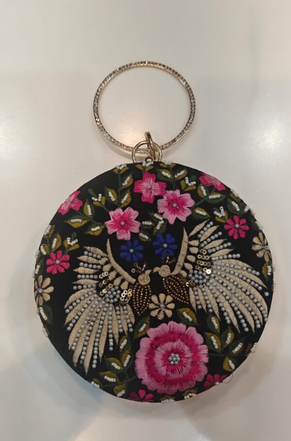 Party Wear Hand Bag Fully Embedded